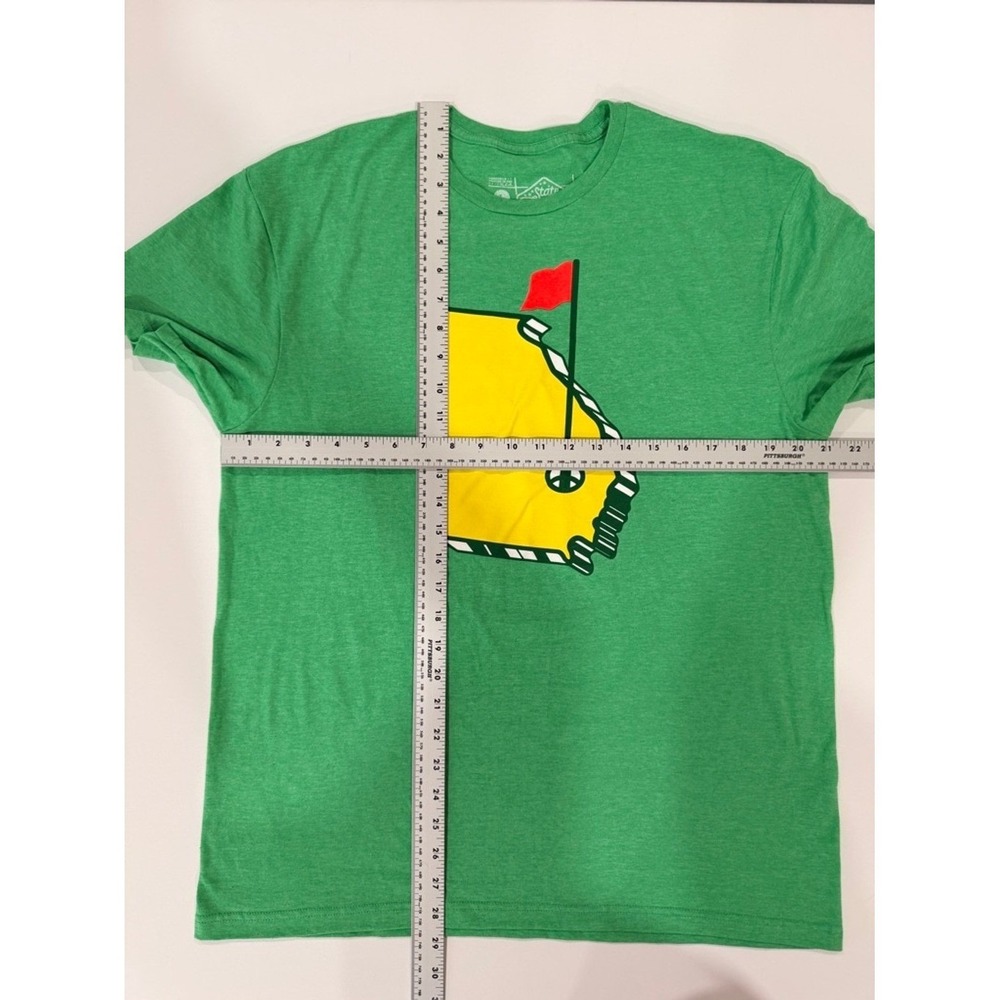 State Life Georgia Golf Augusta Masters T Shirt Green Heather Men's Size Large - Picture 4 of 5